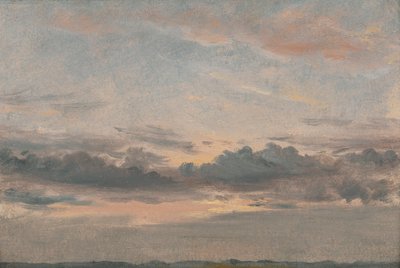 Studium chmur, zachód słońca autorstwa John Constable