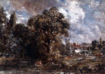 Dom na farmie nad brzegiem wody autorstwa John Constable