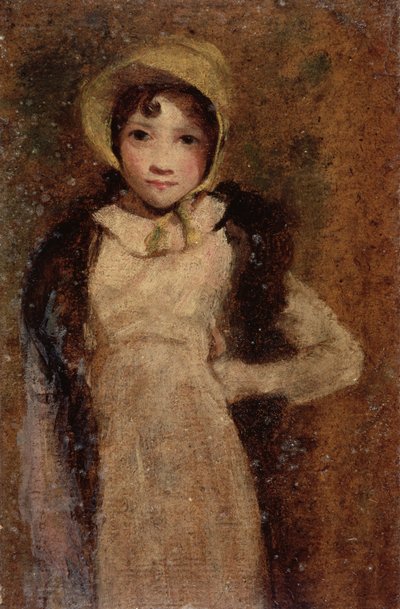 Dziewczyna, uważana za córkę artystki (olej na papierze ułożony na płycie) autorstwa John Constable