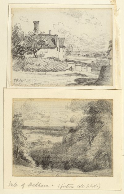 Manor House, 1815 i Dedham z okolic Gun Hill, Langham, c.1815 autorstwa John Constable