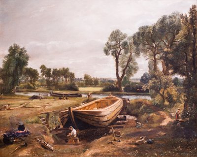 Szkutnictwo w pobliżu Flatford Mill autorstwa John Constable