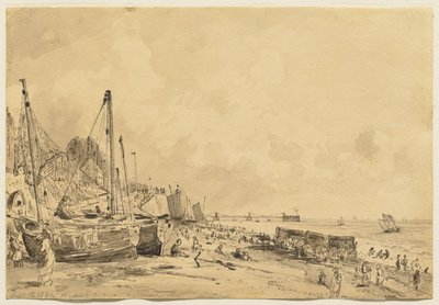 Plaża Brighton, patrząc na wschód, 1824 autorstwa John Constable