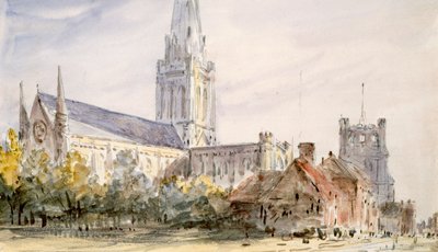„Katedra Chichester”, Sussex, c1796-1837 autorstwa John Constable