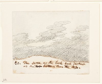 Studium chmur (wg "Engravings of Skies" Alexandra Cozensa), ok. 1822-23 (grafit na papierze) autorstwa John Constable