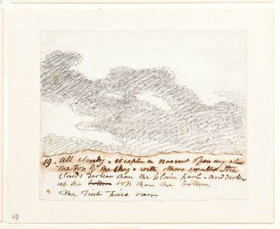 Studium chmur (wg "Engravings of Skies" Alexandra Cozensa), ok. 1822-23 (grafit na papierze) autorstwa John Constable