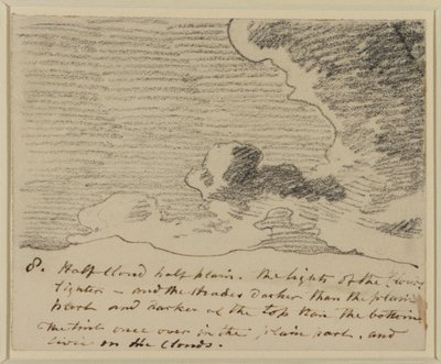 Studium chmur (za Alexander Cozens Engravings of Skies), ok. 1822-23 (grafit na papierze) autorstwa John Constable