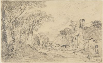 Chata i drzewa autorstwa John Constable