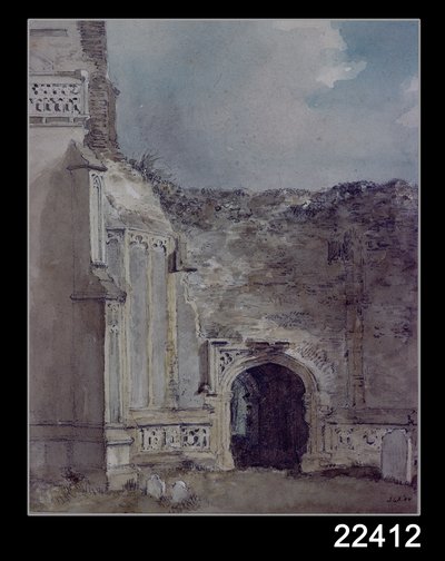 Kościół w Bergholt Wschodnim: Północna arteria zrujnowanej wieży autorstwa John Constable