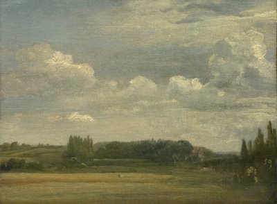 East Bergholt Common, Widok na plebanię, 18 sierpnia 1813 autorstwa John Constable