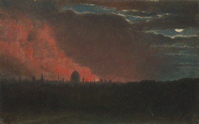 Pożar w Londynie widziany z Hampstead autorstwa John Constable