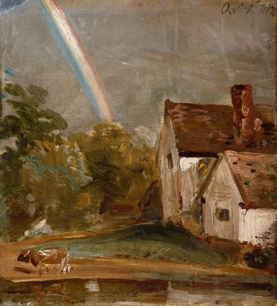 Flatford Lock and Mill (olej) autorstwa John Constable