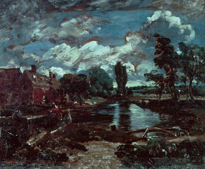 Flatford Mill z Lock on the Stour, c.1811 autorstwa John Constable