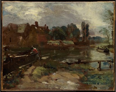 Flatford Mill widziany od śluzy autorstwa John Constable