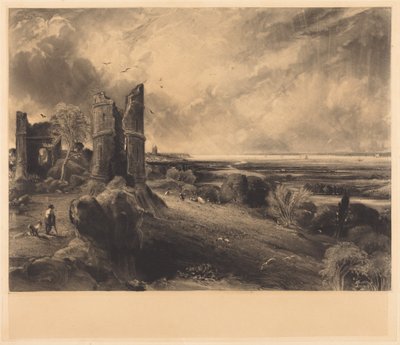Zamek Hadleigh (duży talerz) autorstwa John Constable