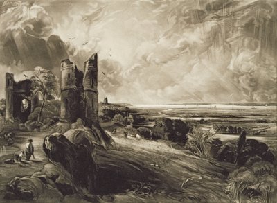 د هیډلیګ کیسل، د ډیویډ لوکاس (1802-81) c.1832 (mezzotint with etcing) د پولی لخوا نقاش شوی autorstwa John Constable