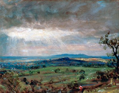 Hampstead Heath z broną w oddali, c1821 autorstwa John Constable