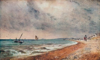 Hove Beach, z łodziami rybackimi, c1824 autorstwa John Constable