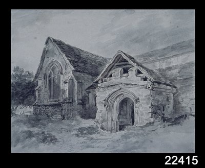 Kruchta i transept kościoła, ok. 1850-11 autorstwa John Constable