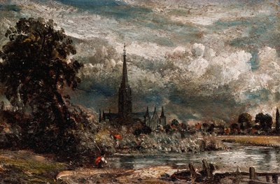 Katedra w Salisbury z Long Bridge w pobliżu Fisherton Mill autorstwa John Constable