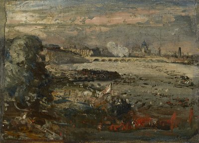 Szkic do „Otwarcie mostu Waterloo widziane ze schodów Whitehall, 18 czerwca 1817”, c.1819 autorstwa John Constable