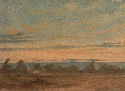 Lato - Wieczór Krajobraz, ca. 1825. autorstwa John Constable