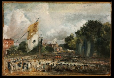 Obchody w East Bergholt pokoju z 1814 r. zawartego w Paryżu między Francją a mocarstwami sprzymierzonymi autorstwa John Constable