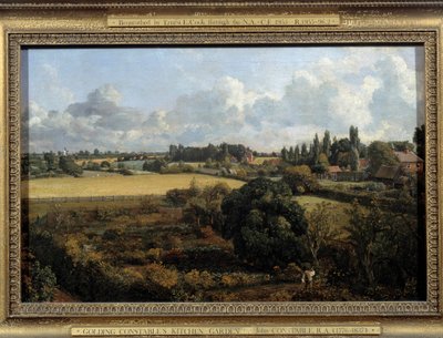Ogród warzywny i owocowy Constable Krajobraz angielskiej wsi. Obraz Johna Constable (1776-1837) 1815 Ipswich. Muzeum Rady Gminy autorstwa John Constable