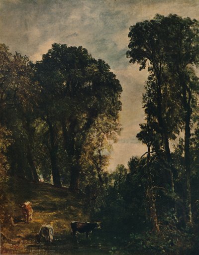 Drzewa w pobliżu kościoła Hampstead, 1829, c1915 autorstwa John Constable
