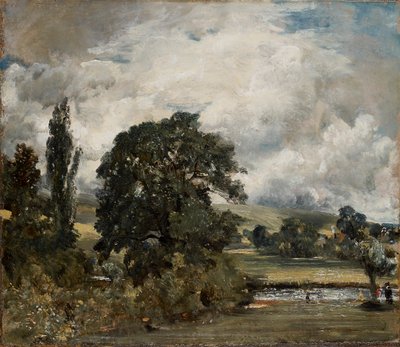 Water Meadows w pobliżu Salisbury, 1820-1829 autorstwa John Constable