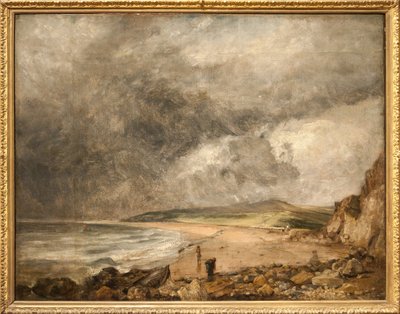 Weymouth Bay Zbliża się burza (olej na płótnie) autorstwa John Constable