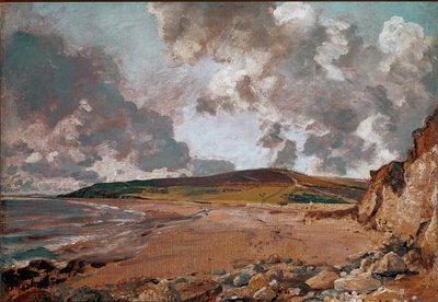 Obraz w zatoce Weymouth autorstwa Johna Constable (1776-1837) ok. 1824 r. Słońce. 53,3x74,9 cm Londyn, Muzeum Wiktorii i Alberta autorstwa John Constable