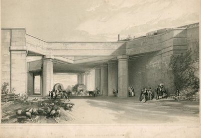 Most nad Uxbridge Road, Londyn autorstwa John Cooke Bourne