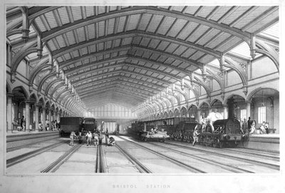 Dworzec Bristol, 1846 autorstwa John Cooke Bourne