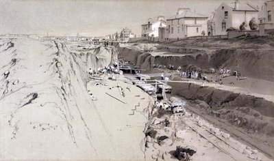 Park Village, 26 sierpnia 1836 (pióro i atrament i pranie na papierze) autorstwa John Cooke Bourne
