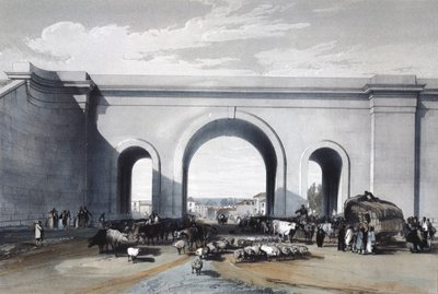 Most kolejowy w Chippenham, Wiltshire, 1846 autorstwa John Cooke Bourne