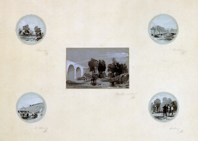 Czyszczenie, budowa, poziomowanie i otwieranie LBR, c.1838 (pióro i tusz oraz pranie na papierze) autorstwa John Cooke Bourne