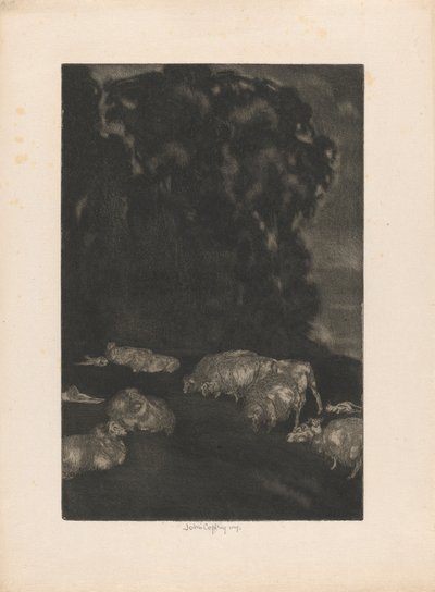 Owce w Zmierzchu autorstwa John Copley