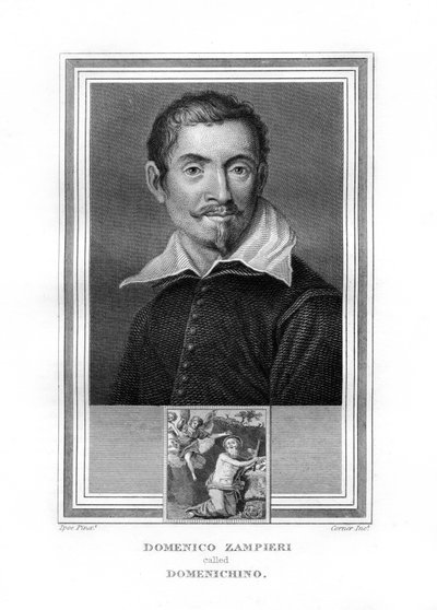 Domenichino, włoski malarz epoki baroku, 1825. autorstwa John Corner