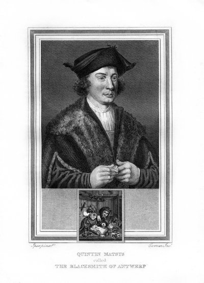 Quentin Matsys, malarz w tradycji flamandzkiej, 1825. autorstwa John Corner