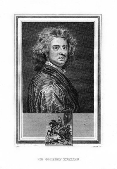 Sir Godfrey Kneller, urodzony w Niemczech angielski malarz epoki baroku, 1825. autorstwa John Corner