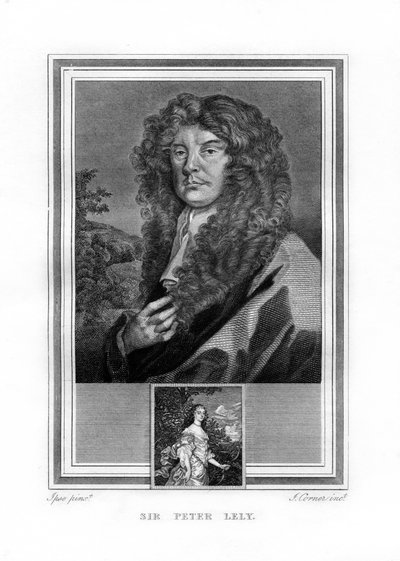 Sir Peter Lely, urodzony w Holandii angielski malarz epoki baroku, 1825. autorstwa John Corner