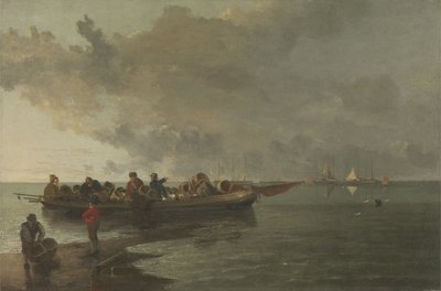Barka z rannym żołnierzem (olej na płótnie) autorstwa John Crome