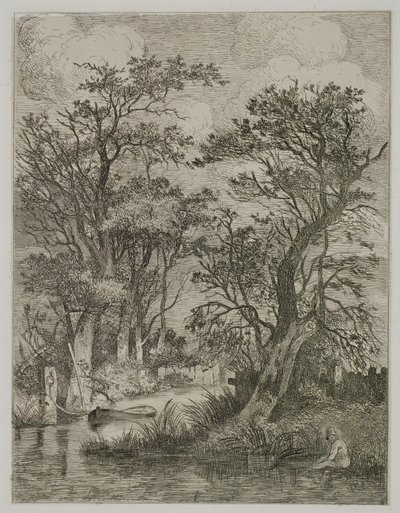 Riverscene, wyd. J. i W. Freeman, 1821 autorstwa John Crome