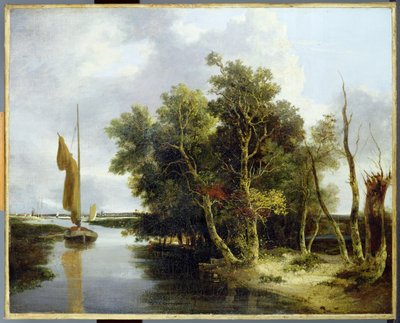 Wherries na Yare (olej na płótnie) autorstwa John Crome
