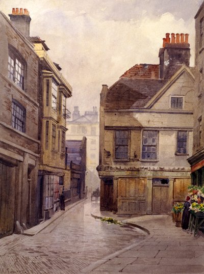 Bartholomew Close, Londyn, 1889 autorstwa John Crowther
