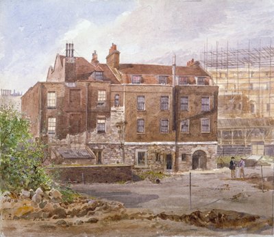 Wschodni front biura Almonry, Middle Scotland Yard, Westminster, Londyn, 1884. autorstwa John Crowther