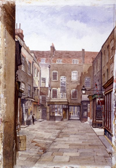 Budynki sprzedawców skóry, mur londyński, Londyn, 1883 autorstwa John Crowther