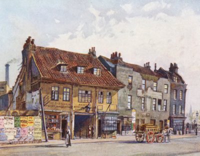 Zaginiony Londyn: Domy po zachodniej stronie Church Street, Lambeth (kolorowa odbitka) autorstwa John Crowther