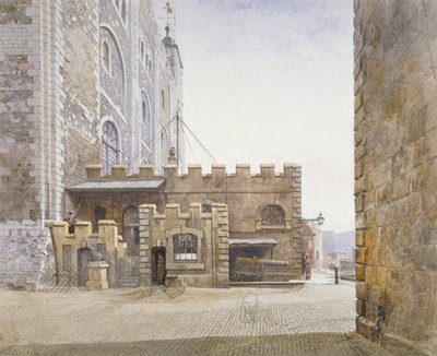 Ordnance Office na dole Białej Wieży, Tower of London, Stepney, Londyn, 1883 autorstwa John Crowther