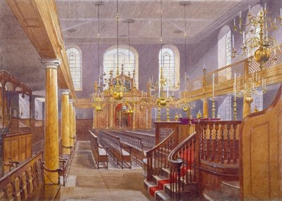 Synagoga, Bevis Marks, City of London, 1884 autorstwa John Crowther